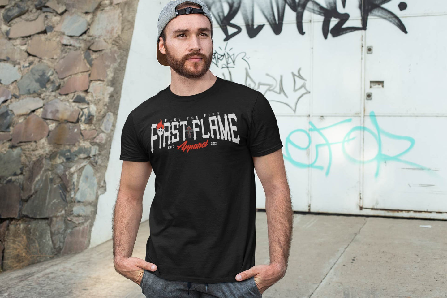 Torch Logo Tee- Black